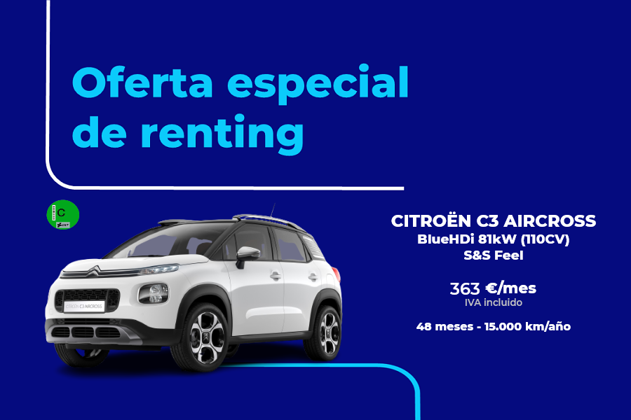 Oferta renting Citroen C3 aircross